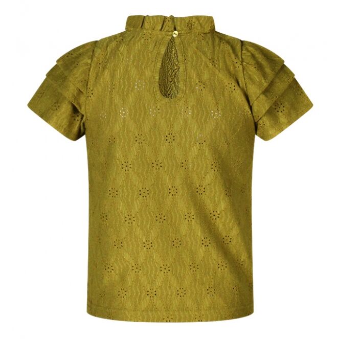 D-zine D-zine GT-83103B Z90421 Groen oil green D-zine GT-83103B Z90421 Meisjes T-shirt korte mouw Groen bestel je online bij www.bertusmode.nl/