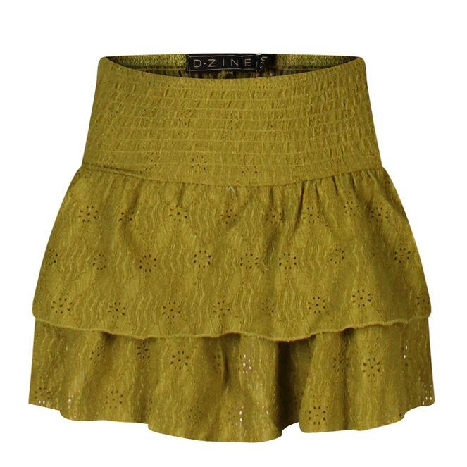 D-zine D-zine Gsk-83457 Z90422 Groen oil green D-zine Gsk-83457 Z90422 Meisjes rok kort Groen bestel je online bij www.bertusmode.nl/